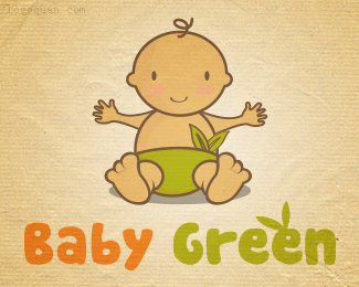 BabyGreen卡通logo