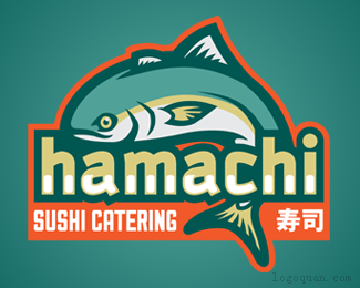 Hamachi寿司店商标