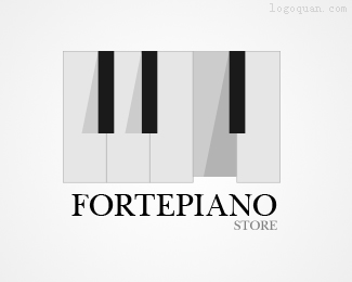 钢琴店logo