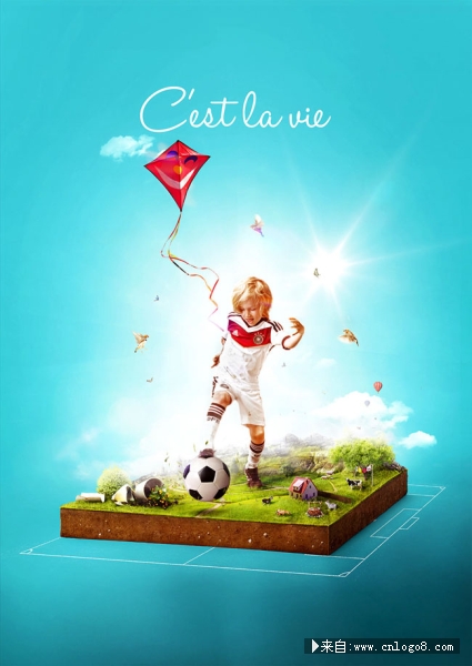 2016欧洲足球锦标赛主题合成设计：这就是生活