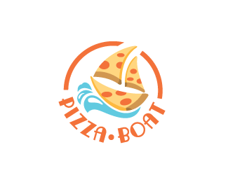 披萨船图标设计
