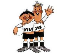 1974年德国世界杯吉祥物:两个男孩tip and tap提普和泰普