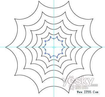 万圣节用Illustrator绘蜘蛛网和蜘蛛8_天极设计在线