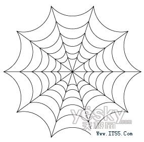 万圣节用Illustrator绘蜘蛛网和蜘蛛9_天极设计在线