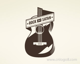 吉他乐队队徽标志设计