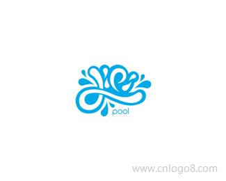 游泳池LOFO标志设计