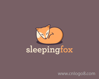 睡觉的狐狸标志设计