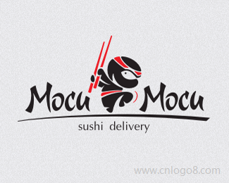 MocuMocu寿司店标志设计