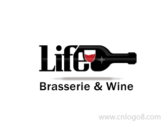 life+  Brasserie & Wine标志设计