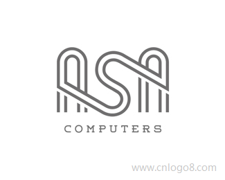 ASA电脑专卖店标志设计
