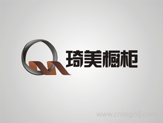 琦美的中文拼音“QM'做一个企业标志
