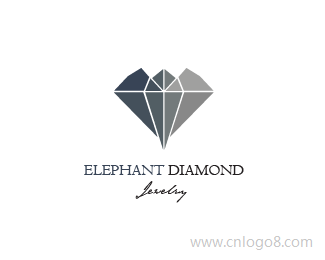 大象钻石标志设计