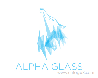 阿尔法玻璃标志设计