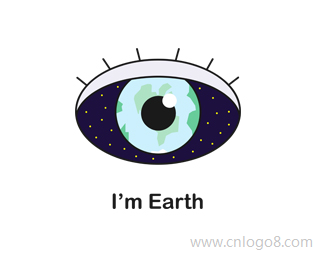 地球眼睛标志设计