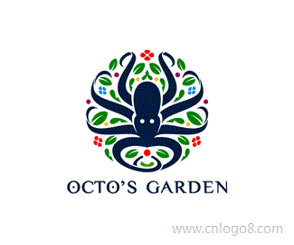 章鱼花园标志设计