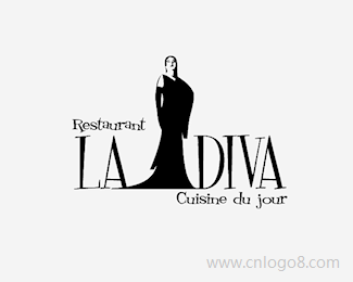 La Diva餐厅标志设计