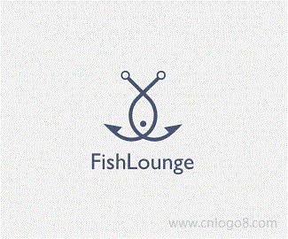 鱼钩图标设计标志设计
